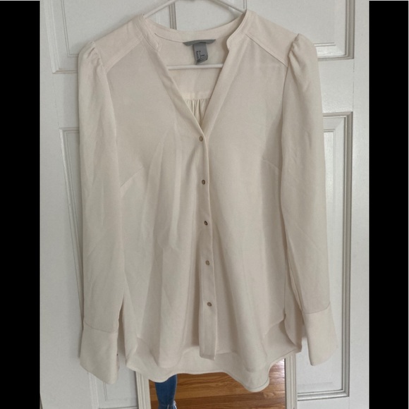 H&M Tops - NWOT H&M work white long-sleeve blouse